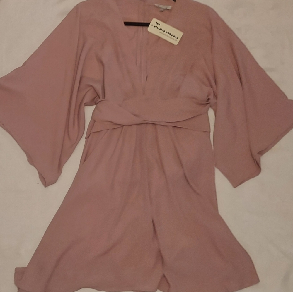 MCM Large Blush Pink w/ Kimono Style Sleeves Crepe Dress